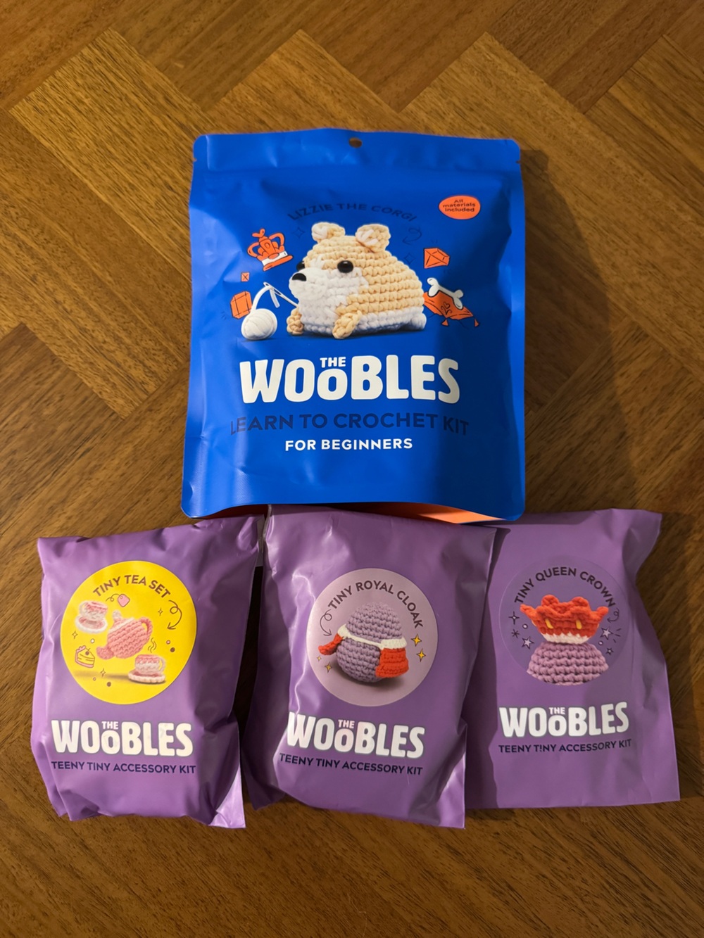 The Woobles Feelin' Like Royal-Tea Bundle Lizzie The Corgi Set NWT